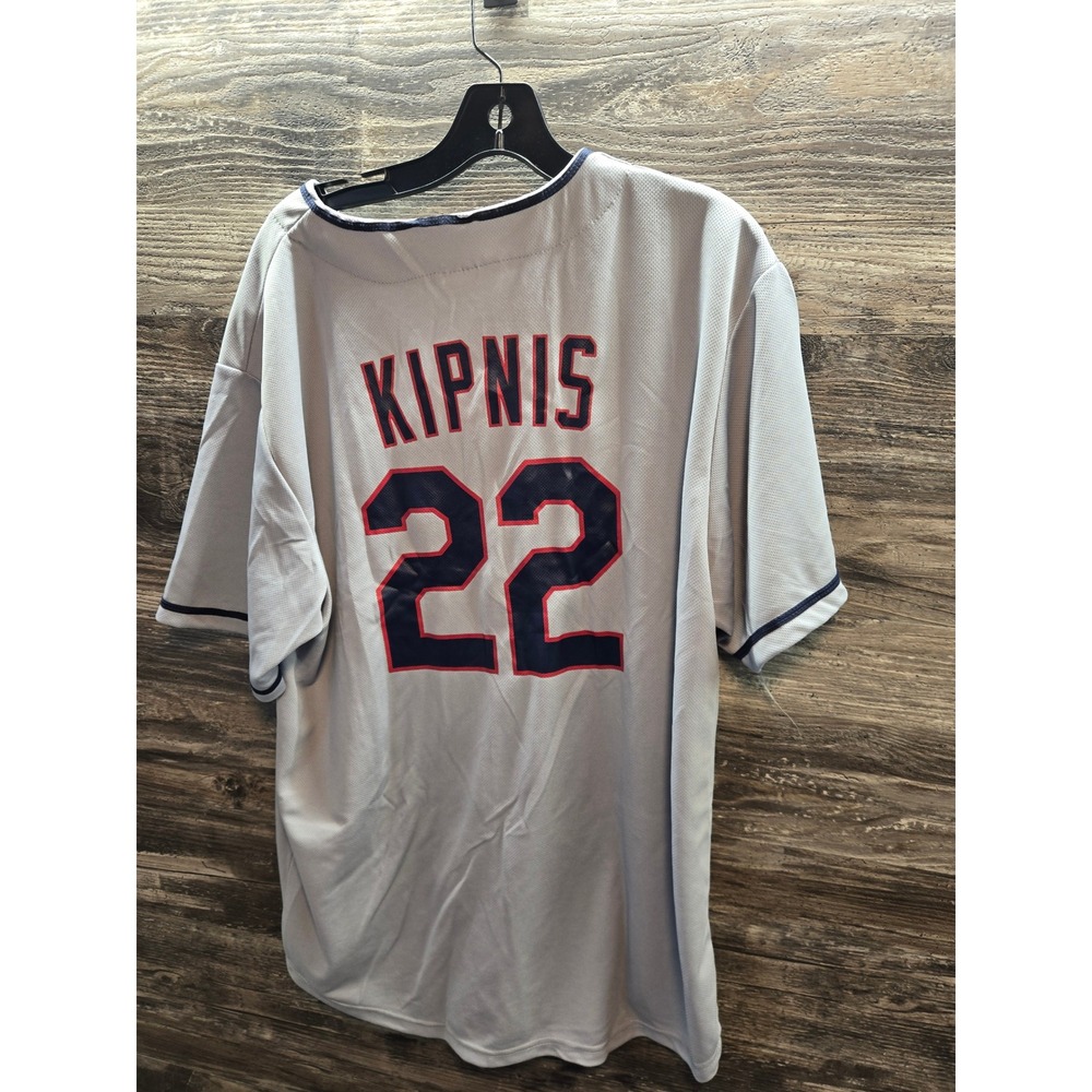 Match-Up‎ Cleveland Baseball Jersey Jason Kipnis 22 Grey Mens XL Button Front